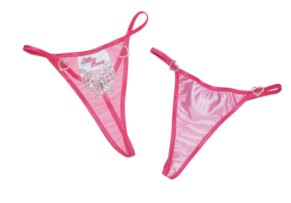 BUTTERFLY THONG WITH GEMS