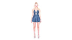 Load image into Gallery viewer, Denim Monokini Skirt
